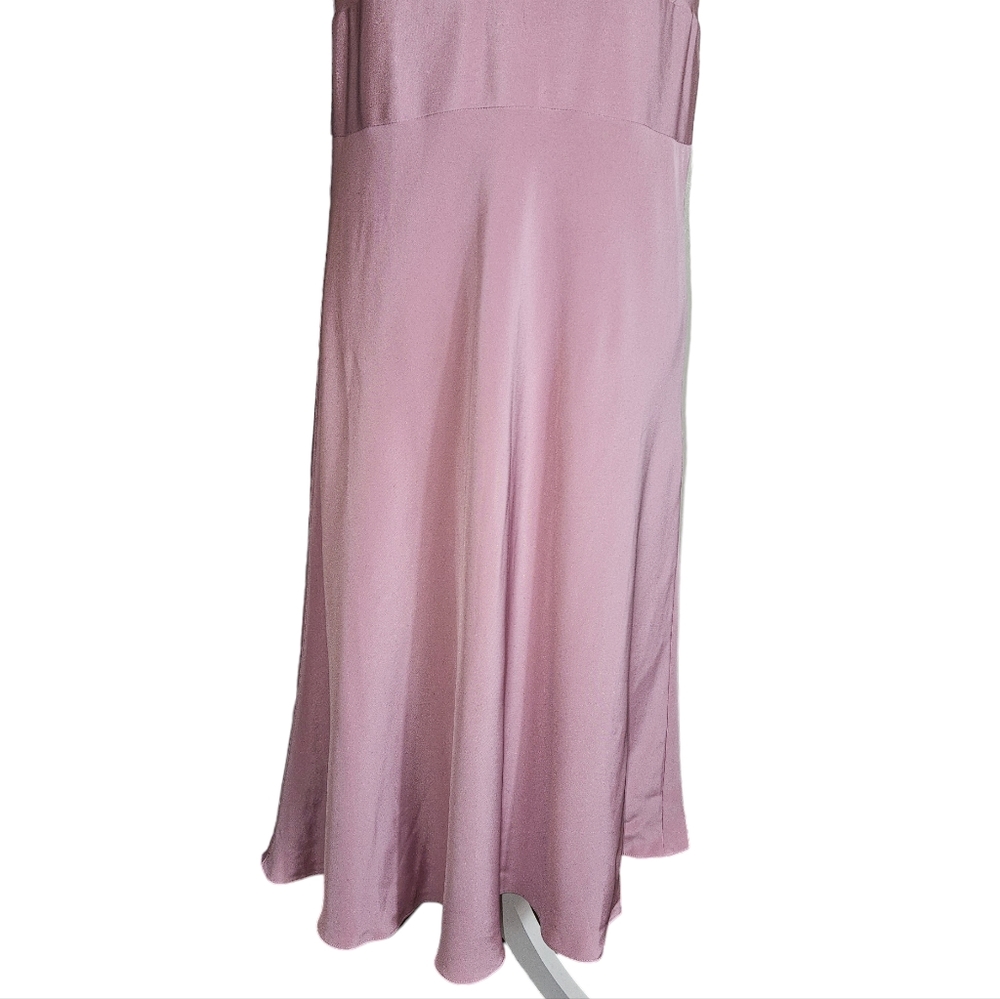 J Crew Pink Lilac Sophia Tricotine Silk Cocktail Midi Dress Sz 10 ? Coquette - Picture 3 of 14